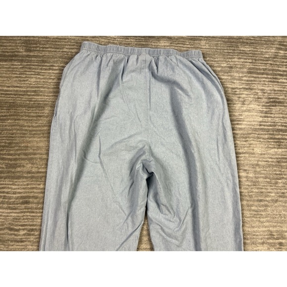 Classic Elements Pants Womens 18W Blue Capri Pull On Floral Embroidered Cotton - Picture 8 of 12